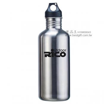 RICO不銹鋼運動水壺不銹鋼色1200CC		