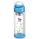 西華300ml雙層玻璃樂活瓶 (蝶影藍)