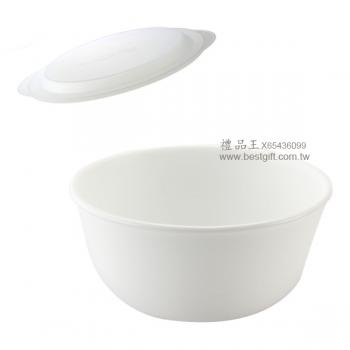 美國康寧-900CC麵碗+蓋-純白系列