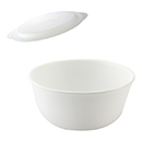 美國康寧-900CC麵碗+蓋-純白系列