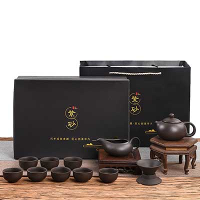 紫砂一壺八杯一海+過濾組+禮盒禮袋