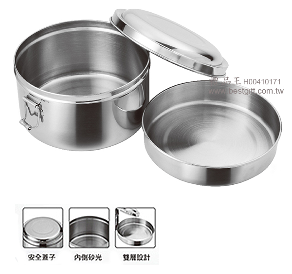 Dashiang 316不銹鋼圓形便當盒 商品貨號: H00410171